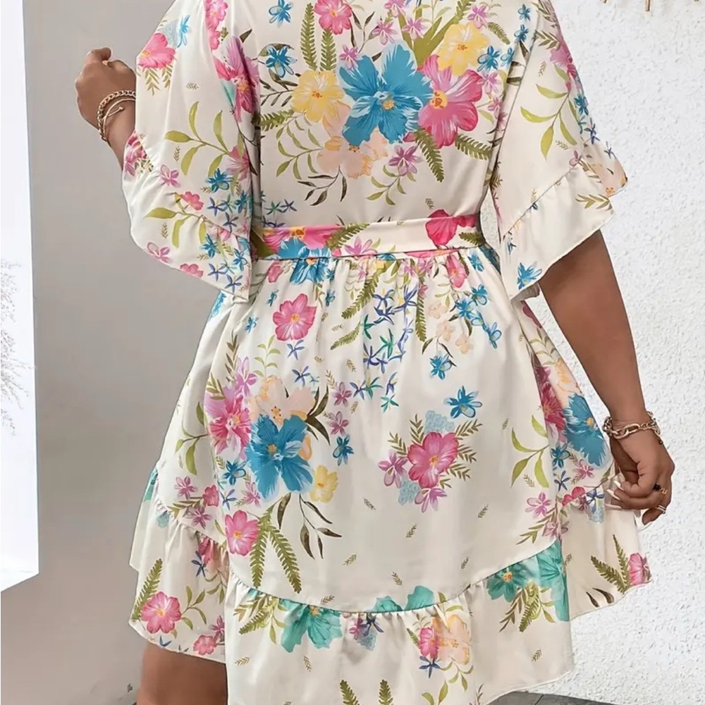 Floral Print Women's Dress - Picture 7 of 7